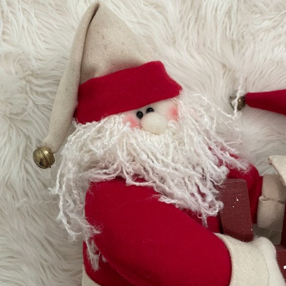 Christmas Holiday Decor Ho Ho Ho jingle bell Santa Snowmen - Picture 2 of 10